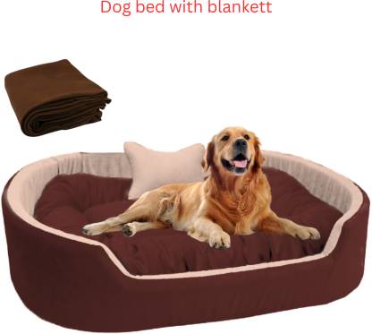 drilly 1st class quality superb soft ovalbed with blankett for dogs and ...