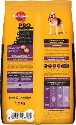 Pedigree PRO Expert Nutrition Dry Food for Small Breed Adult Dogs (9 Months Onwards)  Chicken Flavour