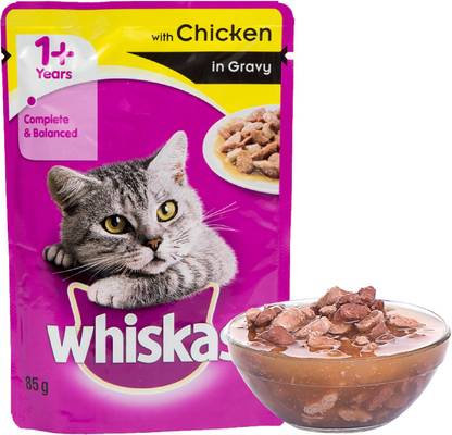 Whiskas Wet Food for Adult Cats- Chicken in Gravy Fl