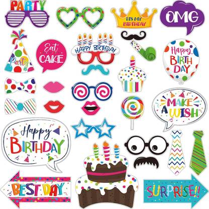 ZYOZI 29 Pieces Birthday Photo Booth Props Kit Colorful Funny Kids Birthday Photo Booth Board Price in India - Buy ZYOZI 29 Pieces Birthday Photo Booth Props Kit Colorful Funny Kids Birthday ZYOZI 29 Pieces Birthday Photo Booth Props Kit Colorful Funny Kids Birthday Photo Booth Board Price in India - Buy ZYOZI 29 Pieces Birthday Photo Booth Props Kit Colorful Funny Kids Birthday