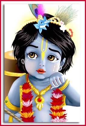 Poster Lord Krishna Baby Krishna Ladoo Gopal Photo sl-13241 (LARGE ...