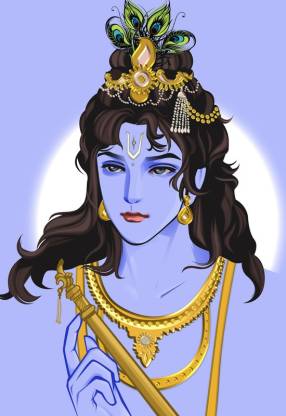 Lord Krishna Hd Matte Finish Poster Paper Print - Animation & Cartoons  posters in India - Buy art, film, design, movie, music, nature and  educational paintings/wallpapers at 