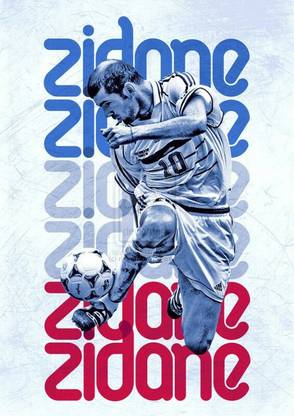 Zinedine Zidane France Légendes Du Football Poster vendu par Hana | SKU