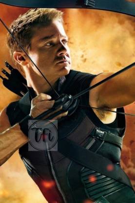 Superhero Hawkeye Poster, Unframed, With Double Sided Tape Paper Print ...