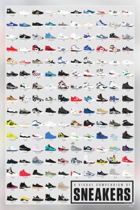 Visual Compendium Of Sneakers Matte Finish Poster P-4340 Paper Print ...