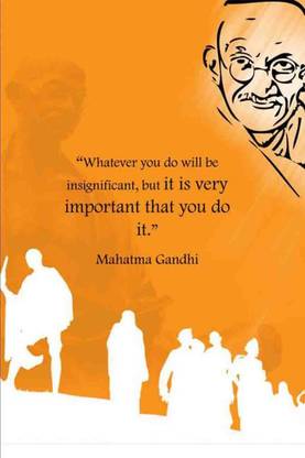 Motivational Quote Wall Poster|Mahatma Gandhi Thought Wall Poster|Poster For Interior Decoration|1 Pc|Decorative Famous Personality Wall Poster For Institutes, Hostels, Offices Paper Print - Decorative, Quotes & Motivation, Personalities posters in India - Motivational Quote Wall Poster|Mahatma Gandhi Thought Wall Poster|Poster For Interior Decoration|1 Pc|Decorative Famous Personality Wall Poster For Institutes, Hostels, Offices Paper Print - Decorative, Quotes & Motivation, Personalities posters in India -
