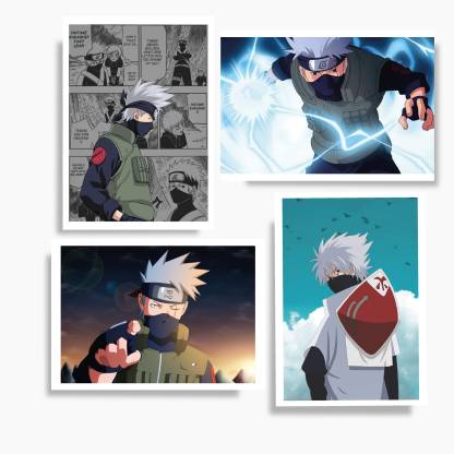 ANIME POSTER SET OF 4 KAKASHI NARUTO HIGH QUALITY GLOSSY POSTERS - Wall  Poster For Home And Office Photographic Paper - Minimal Art, Decorative,  Abstract, Nature, Pop Art, Abstract, Minimal Art, Animation