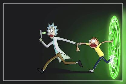 Rick And Morty Rick Sanchez Morty Smith Matte Finish Poster P-15714 ...