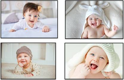 VK Cute Smiling Baby Posters Multicolor Pack Of 4 12 18 Inch vk-cute-smiling-baby-posters-multicolor-pack-of-4-12-18-inch
