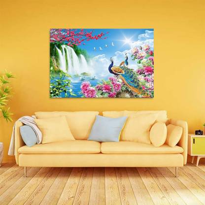 Vinyl Peacock nature Poster scenery wallpaper poster 24x36 inch 3D Poster -  Decorative posters in India - Buy art, film, design, movie, music, nature  and educational paintings/wallpapers at 