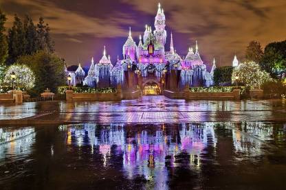 sleeping beauty castle christmas at disneyland Poster, Wallpaper Paper  Print - Architecture posters in India - Buy art, film, design, movie,  music, nature and educational paintings/wallpapers at 