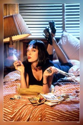 Mia Wallace Uma Thurman Pulp Fiction Vintage Matte Finish Poster Paper