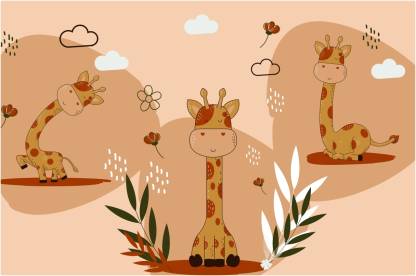 Cute Cartoon Giraffes playing 3D Poster - Abstract posters in India - Buy  art, film, design, movie, music, nature and educational  paintings/wallpapers at 