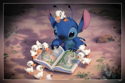 Ducks Lilo And Stitch Storytime Matte Finish Poster Paper Print