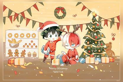 Anime My Hero Academia Christmas Izuku Midoriya Matte Finish Poster Paper Print - Animation & Cartoons posters in India - Buy art, film, design, movie, music, nature and educational paintings/wallpapers at Anime My Hero Academia Christmas Izuku Midoriya Matte Finish Poster Paper Print - Animation & Cartoons posters in India - Buy art, film, design, movie, music, nature and educational paintings/wallpapers at