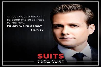 Harvey Specter Matte Finish Poster P-698 Paper Print - Animation ...