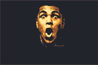 Muhammad Ali Poster on 300gsm Photogenic Paper With Gloss Lamination