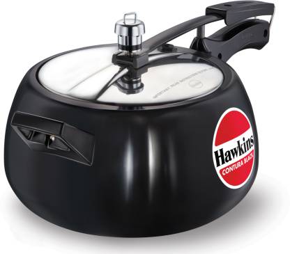 Hawkins CB50 Contura Black Pressure Cooker, 5 Litre