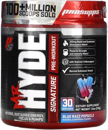 PROSUPPS MR Hyde Signature Pre Workout 30 servings Blue Razz ...