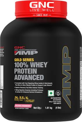 GNC AMP Gold Series 100% Whey Protein Advanced Vanil GNC AMP Gold Series 100% Whey Protein Advanced Vanil