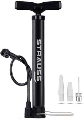 Strauss Air Pump, Double Action Bicycle, Ball Pump  (Black)