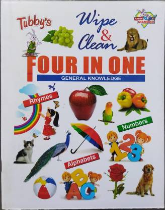 FOUR IN ONE BOOK For Kids, Alphabet, Number, Birds, Fruits, Animals,  Flowers, Vehicles, Shapes & Nursery Rhymes, Early Learning Book For All  Children, Kids, ETC: Buy FOUR IN ONE BOOK For Kids,