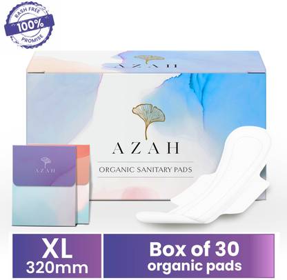 AZAH Rash-Free Sanitary Pads for women|All XL : Box of 30 Pads ...