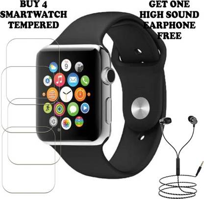 SOMTONE Tempered Glass Guard for Gedlly Android 4G Smartwatch PACK-4 BUY  AND GET ONE EARPHONE FREE - SOMTONE : Flipkart.com