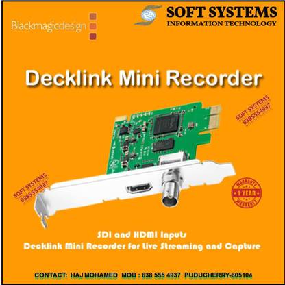 Deck Link Mini Recorder Decklink Mini Recorder Black Magic Black