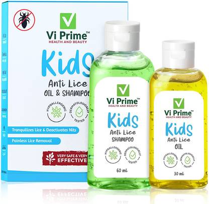 VI PRIME HEALTH AND BEAUTY Anti Lice Oil and Shampoo for Kids - 90 ml, Head  Lice & Nits Removal