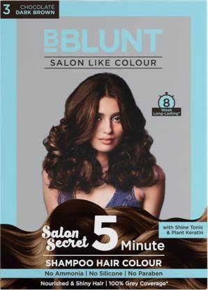 BBlunt Chocolate Dark Brown 5 Minute Shampoo Hair Colour for 100% Grey  Coverage-20ml X5 - Price in India, Buy BBlunt Chocolate Dark Brown 5 Minute  Shampoo Hair Colour for 100% Grey Coverage-20ml