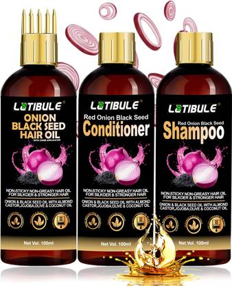 Latibule Black Seed Onion hair oil shampoo n conditioner Best combo With Combo Applicator  (3 Items in the set)