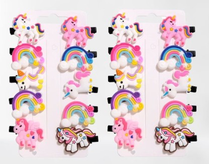 Hair Clips for Stylish Girls 10 Pcs in 1 Card Multi Rainbow Unicorn Hair  Clips Set Baby Hairpin For Kids Girls Hair Accessories Rendom ColorPack  of 1 Card Hair Clips  Hair Pins