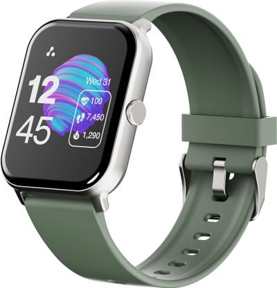 Ambrane Wise-Eon 1.69Lucid Display bluetooth calling function & 7 days battery life Smartwatch  (Green Strap, Regular)