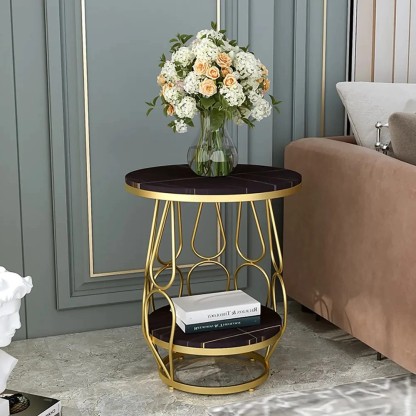 black iron end tables