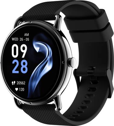 Noise Fit Buzz with 1.32inch HD Round Screen, Bluetooth calling and SPO2 Smartwatch  (Black Strap, Regular)