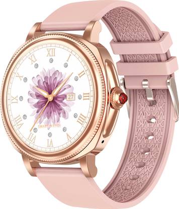 Fire-Boltt Aura 1.09″ Bluetooth Calling Smartwatch, AI Voice Assistant & 120+ Sports Modes Smartwatch  (Pink Strap, 1.09)