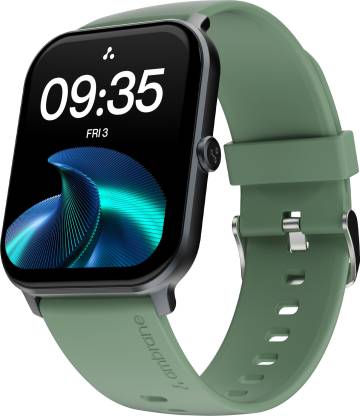 Ambrane Wise Glaze with 1.78″ Amoled display, BT Calling,SPO2 , Heart Rate Monitor Smartwatch  (Green Strap, Regular)