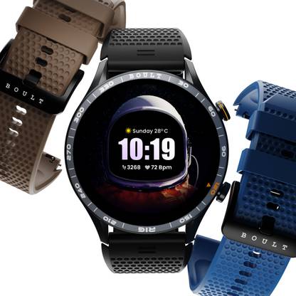 Boult Rover 1.3″ HD AMOLED, Free Straps, BT Calling, Zinc Alloy Frame, 600Nits, IP68 Smartwatch