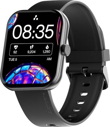 Ambrane Wise Eon Max with 2.01” Lucid display, BT Calling, with customisable watch face Smartwatch  (Black Strap, Regular)