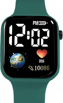 Time Up 2022 New Design KIDS LED Watch Smartwatch  (Green Strap, M)