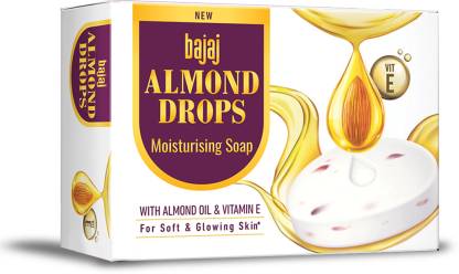 BAJAJ Almond Drops Moisturizing Soap 100Gm Pack of 4  (4 x 100 g)