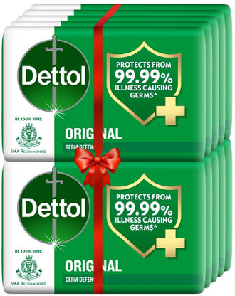Dettol Original Germ Protection Bathing Soap,(125gm-Packof 10)