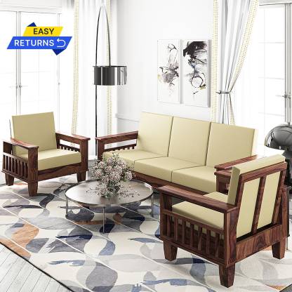 Kendalwood Furniture Solid Wood, Simple Wooden Sofa Sets For Living Room