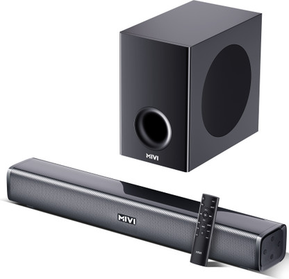Mivi Fort H160 Soundbar, 160 Watts, 2.1 Channel, Multi-Input and EQ Modes, BT v5.1 160 W Bluetooth Soundbar