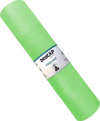 beatXP Yoga Mat For Men & Women | Fitness Mat For Home & Gym Workout |Anti Skid | Green 4 mm Yoga Mat