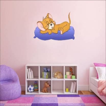 DEQUERA Jerry Cartoon Wall Design Stencils for Wall Painting for Home,  Office Wall Decor ation, Suitable