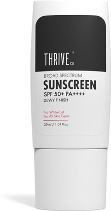 ThriveCo Sunscreen - SPF 50 PA++++ Broad Spectrum Sunscreen SPF 50+ PA++++ for Dewy Finish and No Whitecast