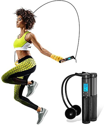 Smart Jump Rope With LED Display And Jump Counter Weighted Cordless Design For Home Gym And Hiit Adjustable Steel Wire For Fitness Tracks Jumps Calories And Time For Men Women And P 116887130