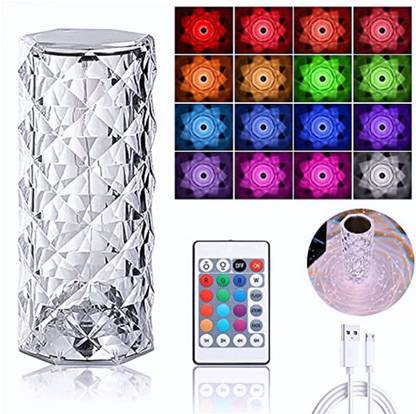 Niclas Led Crystal Rose Touch Lamp,3 Touch Diamond Crystal Lamp,16 ...